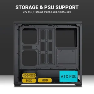 Ant Esports Crystal X6 Lite ARGB E-ATX Mid Tower Case - Image 3