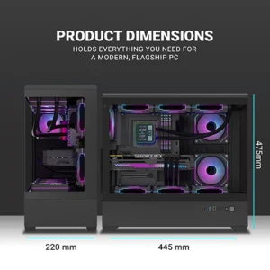 Ant Esports Crystal X6 Lite ARGB E-ATX Mid Tower Case - Image 2